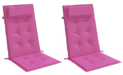 vidaXL Hochlehner-Auflagen 2 STK. Rosa Oxford-Gewebe