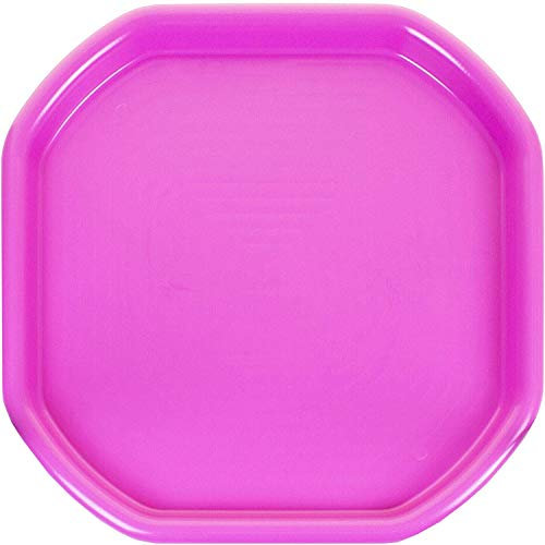 CHPL Fun Play Sand Pit Tray Plastic Small Mixing Tray 70cm x 70cm Assorted Tuff Tray Messy Activities For Cement Mortar and Sand Plastering - (Set Of 1, Pink)