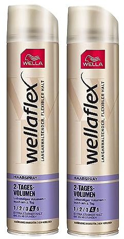 2er Wellaflex 2nd Day Volume Extra starker Halt Haarspray 250 ml