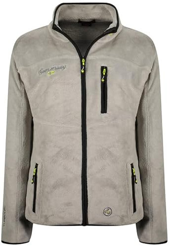 Geographical Norway Tamoureuse Lady - Fleecejacke Damen Frauen Warm Schließen Zip - Jacke Fleece Herbst Winter Frühling Warm Frauen - Long Sleeve Pullover Weich Komfort Outdoor (Hellgrau S)