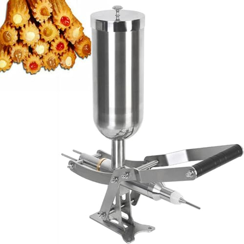 5L manueller Churro-Füller, lateinamerikanische Frucht-Donut-Maschine, spanische Donut-Maker-Maschine für private gewerbliche Restaurants, Cafeterias, Bäckereien, 6mm Durchmesser des Einspritzkerns
