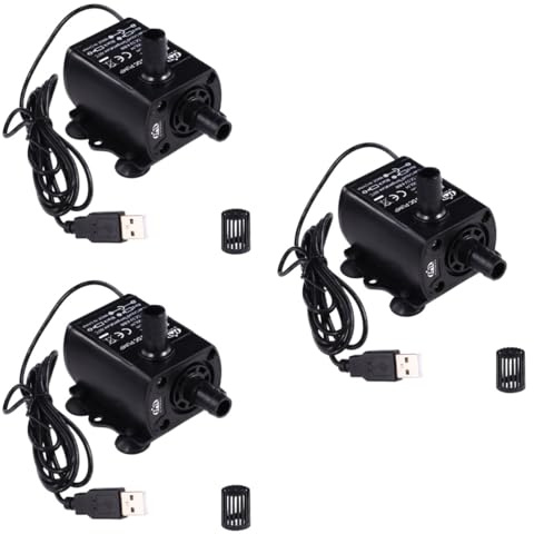 Angoily 3stücke Usb Mini Wasserpumpe Kompakte Energieeffiziente Pumpe Für Aquarien Geräuscharm Für Effiziente Zirkulation Von Kaltem Wasser