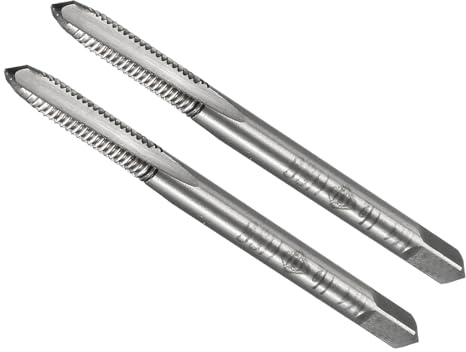 CoCud 2 Piezas Macho de Roscar Métrico M4 x 0.7 4 Flautas Rectas Acero | de Alta Velocidad, para Herramientas de Roscado y Taladrado, para Taladrar Roscar Cortar
