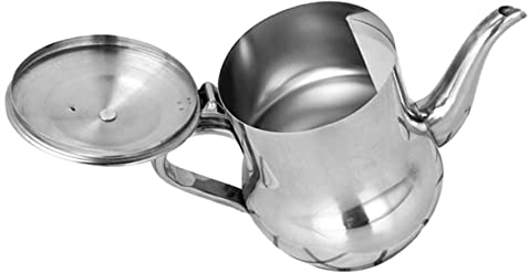 Barattolo per olio, barattolo per aceto, oliera per olio d'oliva, contenitore per sottaceti con filtro, barattolo per grasso, dispenser per olio da cucina, bottiglia per olio per cucina, in acciaio