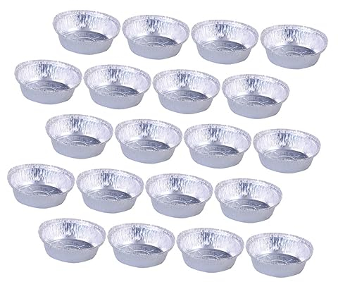 TOPBATHY 3sets Aluminum Foil Pans Round Baking Bowl Roasting Tin Air Fryer Aluminum Pan Trays 20pcs*3