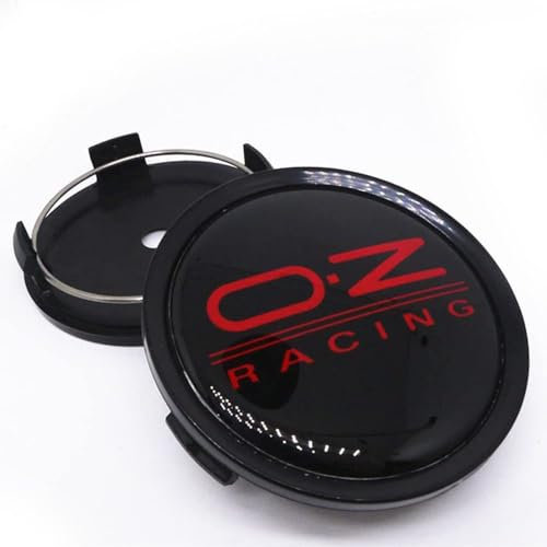 4 Piezas Vehículos Tapacubos Centrales Rueda para OZ Racing 70mm Tapas Centrales Llantas Wheel Center Caps Accesorios,A