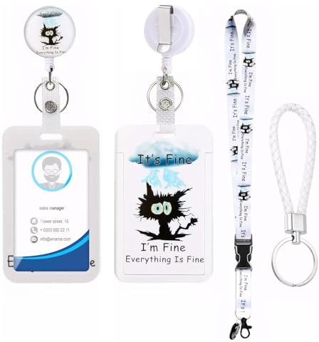 SEPWGUMD Ausweishalter Krankenschwester - Stilvolle Badge Holder & Kartenhülle mit Schlüsselband, Lanyard und Ausziehbarem Schlüsselanhänger - Perfekte Krankenschwester Zubehör & Ausweishalter
