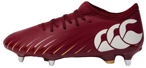 Canterbury CCC Speed Falcon Soft Ground Team - Scarpe da rugby unisex, Dahlia rossa., 49.5 EU