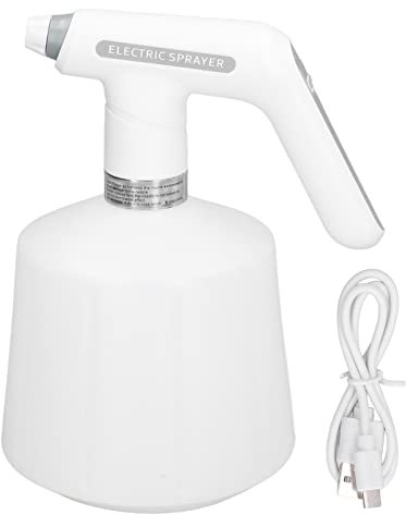 Grcfumo Botella pulverizadora eléctrica, regadera automática con Cable, pulverizador de jardinería Ajustable con Volumen para Agua, Flores y hogar, Transparente (2L)