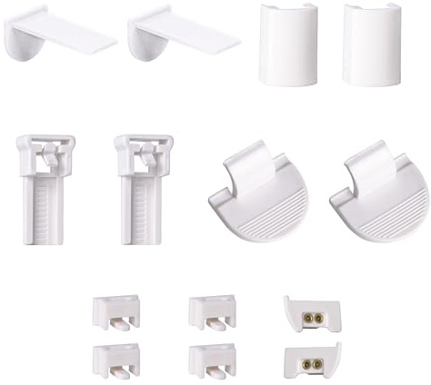 Dalababa 14 Stück Plissee Ersatzteile Set, 2 Kit Klemmträger Plissee Halterung Zubehör, Klemmplisseeses Fenster Ohne Bohren