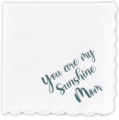OAEUQ Personalisierte Gestickte Spitze Taschentücher Hochzeit Unverzichtbare Geschenke für Braut und Mutter