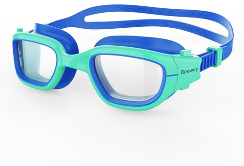 BEEWAY Kids Swimming Goggles for Boys Girls Age 6-14 Anti Fog & Leak Proof