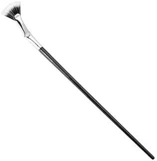 Mascara Fan Brush Set, 3Pcs Black Folding Angle Scalloped Lash Brushes, Premium Bent Eyelash Wands