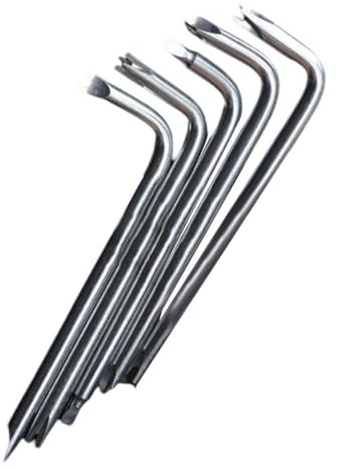Juego de 9 destornilladores compactos en forma de L para espacios pequeños, para reparaciones automotrices y tornillos apretados, hechos de acero 45 (forma especial L, 5 piezas)