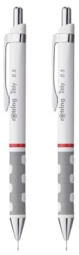 rOtring Tikky Druckbleistift 0,5 mm HB - 2er Pack | Weißer Schaft | Für Schule, Büro & Zeichnen | Ergonomischer Griff | Präzises & Zuverlässiges Schreiben