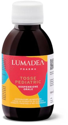LUMADEA Sciroppo tosse pediatric per bambini sospensione orale a base di estratto di lumaca. Estratto di sambuco fiori, Miele millefiori.