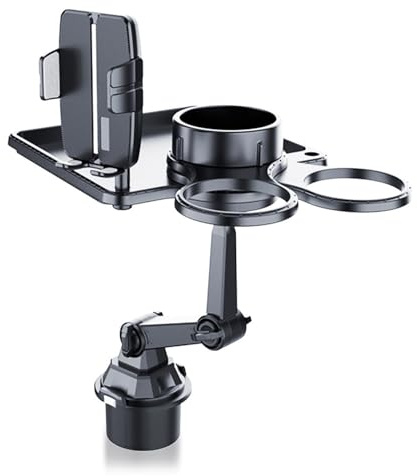 Zkydhbd Soporte ajustable para teléfono de coche con soporte para portavasos, base expandible, rotación de 360 grados para teléfonos inteligentes y la mayoría de botellas de tamaño estable