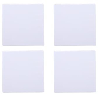 Lot De 4 Plaques Murales Vierges En Plastique Pour Prises Électriques Ou Interrupteurs Non Utilisés 8,6 x 8,6 Cm， Couverture Esthétique En Blanc, Facile à Installer, Durable Et Moderne