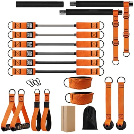 Pilates Bar Set - Multifunktionelles Fitnessgerät | Kniebeugen Equipment Für Home Studio Profis Sportler Schultern Beine