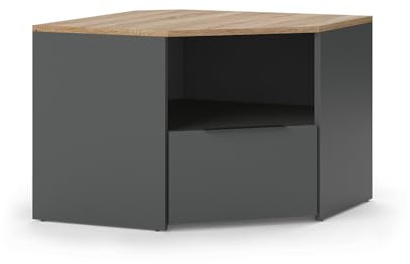 Vicco Lowboard Wido, Anthrazit, 68 x 50 cm | geeignet als TV-Untergestell mit offenen Ablageflächen
