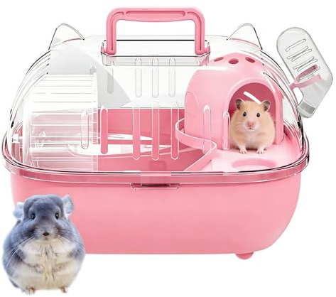 Hamster resebärare, bärbar transportskyddslåda | liten husdjursdjur transportlåda, för små djur kaniner gnagare transport bil utflykt picknick