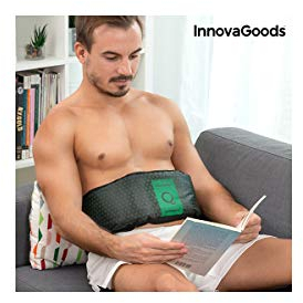 InnovaGoods® Ceinture vibrante Abdo-VibitQ, tonifie Les Muscles abdominaux, avec 5 Modes de Vibration et 10 Niveaux d'intensité, idéale pour la Maison et la Salle de Sport.