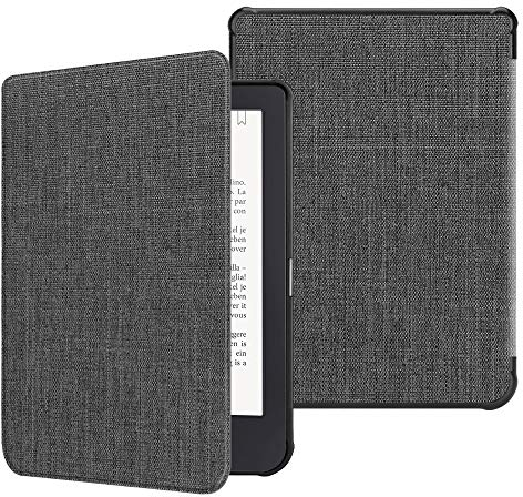 Fintie Hülle kompatibel mit Tolino Shine 3 eReader (2018) - Ultradünne Schutzhülle mit Ruhemodus und Magnetverschluss, Stoff dunkelgrau