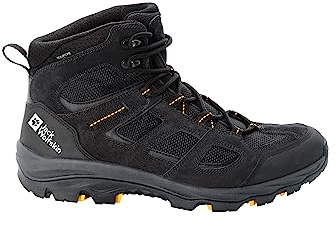 Jack Wolfskin Vojo 3 Texapore Mid M, Scarpe da Esterno Uomo, Nero (Black Burly Yellow Xt), 44.5 EU