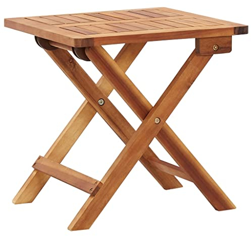 vidaXL Akazienholz Massiv Garten Couchtisch Klappbar Gartentisch Beistelltisch Klapptisch Balkontisch Holztisch Teetisch 40x40x40cm