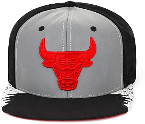 Mitchell & Ness Chicago Bulls Grey Black Day 5 Snapback Cap Kappe Basecap