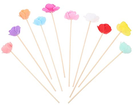 Holz Rattanstäbchen Blumen Diffusor Stöcke Stäbchen 20 Stücke Duftstäbchen Raumduft Ersatzstäbchen Aroma Stäbchen für Ätherisches Öl Raumduftspender Ersatz Zubehör