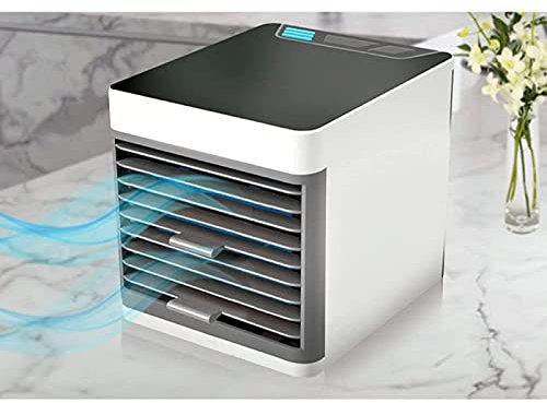 VVLXRIC Raffrescatore D Aria - 3 Livelli di Potenza Ventilatore Aria Fredda, Crea La Tua Zona di Raffreddamento Personale Mini Ventilatore - Ufficio A Casa Lavoro All'Aperto