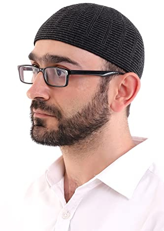 ihvan online Türkische muslimische Winterwoll -Strick -Kufi -Hüte für Männer, Taqiya, Takke, Peci, islamische Mützen, islamische Geschenke