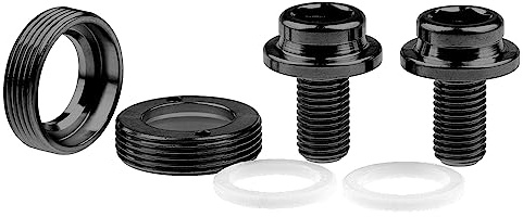 Wanyifa Titanium M8x15mm Bicycle Crank Arm Fixing Bolt with Cap for Square Taper Bottom Bracket Screws Pack of 2 (Black)