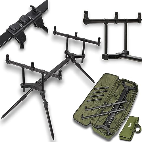 NGT Slider Ständer für 3 Ruten, Karpfenangeln, stabil, hoch und niedrig