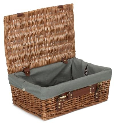 35 cm Leichter gedämpfter Picknickkorb mit grauem Futter