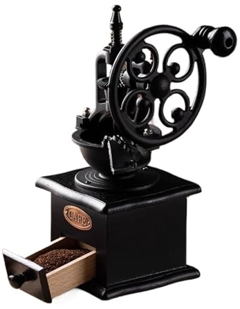 Macinacaffè manuale retrò Barista professionale Macinacaffè for uso domestico Accessori for caffè portatili(BLACK)