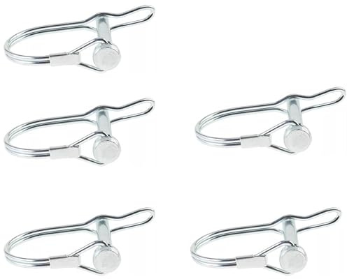 5Pcs Wire Lock Pin,Heavy Duty Safety Coupler Shaft Locking Pin with Ear,Hitch Pin,Wire Lock Trailers Pin for Farm,Garden 10*70mm