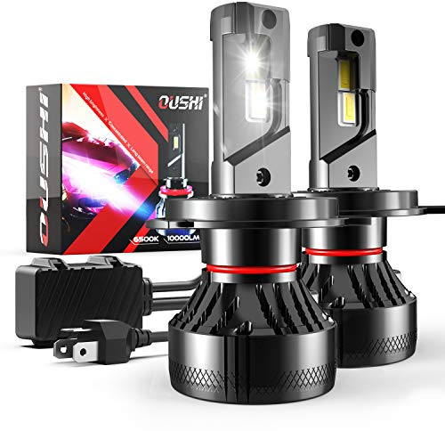 OUSHI Lampadine H4 9003 HB2 LED, 110W, Canbus 12V 20000LM 6500K Bianco Lampadine per Fari Abbaglianti e Anabbaglianti, Kit Lampada Sostituzione per Alogena Lampade Xenon Luci