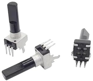 5pcs RV09 Type R0902N Vertical Single Potentiometer B10k B20K B50K B103 B203 B503 3Pins D Shaft Length 23MM IINKUEYK(50K Ohm)