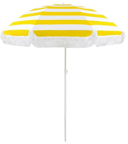 Sljovexity Parasol Inclinable Balcon Ronde Parasol Vintage À Franges sans Base Parasol De Terrasse Exterieur Hauteur Réglable Parasol Plage Anti Vent Etanche Parasol De Jardin Démontable