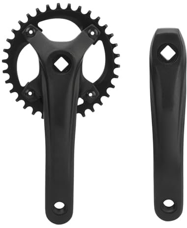 Alomejor Fahrradkurbelarm-Set aus Aluminiumlegierung, CNC-Kurbelarm-Set mit Mehrfachstreifen-Montagesystem