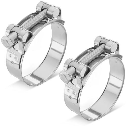 Poppstar 2 pezzi Fascette a bullone in acciaio inossidabile, campo di serraggio 68-73mm, larghezza banda 24mm, W4