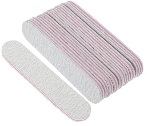 Ipetboom 100pezzi Nail Files Double-sided Buffers for Natural and Acrylic Nails Portable Fingernail Grooming Tool for Travel and Home Use