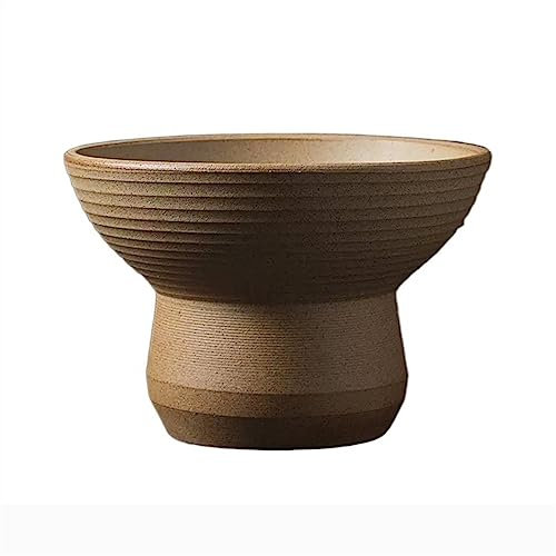 CJHFR472SG Vasi per Piante Vasi for piante Piante succulente Vasi da fiori in ceramica grezza Grandi vasi vintage in ceramica a bocca larga con motivo a spirale Casa Giardino Ufficio Interno-Esterno