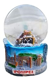 palla di vetro con neve,sfera di vetro con neve Napoli e vesuvio (Piccola Pompei)