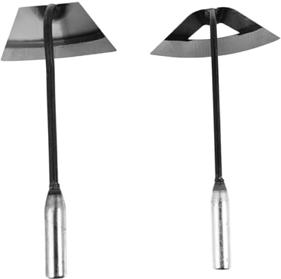 BESTonZON 2piezas Azadas Portátiles De Acero para Deshierbe Duraderas y Sencillas para y Jardín para Huertos y Macetas