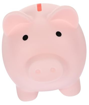 Vaguelly Salvadanaio Carino Forma Maiale Scatola Decorativa per Soldi per Insegnare AI e La Scrivania Colore Rosa