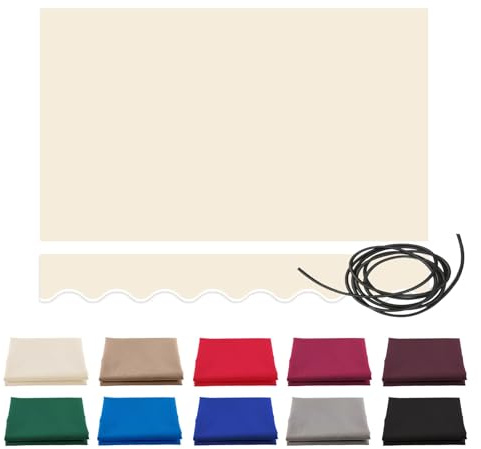Tessuto di Ricambio per Tenda da Sole, Tendone Parasole in Tela 2/2,5/3/3,5/4/5/6/7m, Tela Tende da Sole per Balcone, Patio, Terrazzo, Esterno, Giardino(Beige,W300 x L250cm)