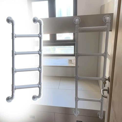 Échelle murale en métal robuste pour lit superposé – Installation facile et escalade sûre, idéale pour la décoration de la maison et les étagères